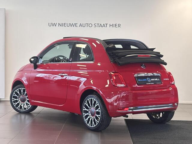 Fiat 500C Cabio RED 1.0 Hybrid 70pk | CLIMA | 16" LM-VELGEN | NAVI | DAB+ | APPLE CARPLAY / ANDROID AUTO | VOUWDAK ZWART