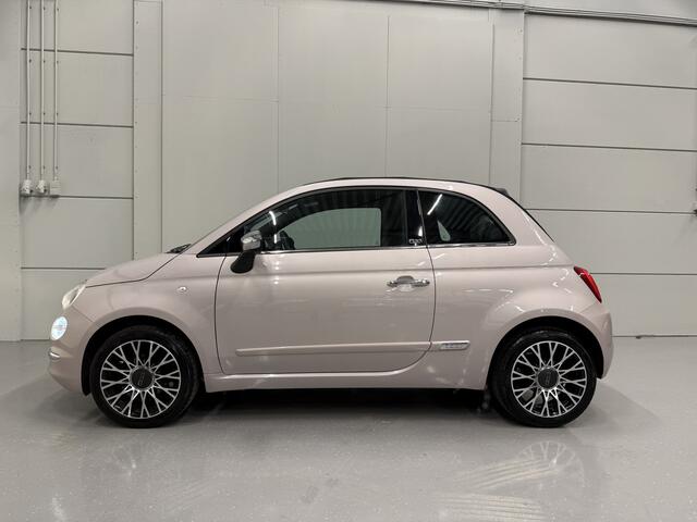 Fiat 500C 1.2 Star POWDER-PINK/NAVI-GROOT/CARPLAY/VIRTUAL/LEER-STOF SPORTSTOELEN/LED/CRUISE/ECC/16"LMV/PDC/BOUWJAAR 03-2020/UNIEKE AUTO/VOLLEDIG HISTORIE/NET GROTE OH BEURT GEHAD,INCL. DISTR. RIEM
