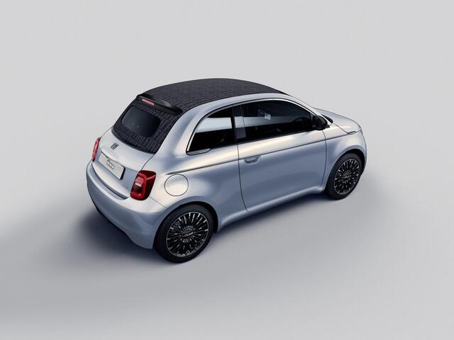 Fiat 500C Hybrid La Prima Cabrio | Clima | LED | PDC | JBL Premium Audio | 17" | Camera | BSM | Canneloni Ivory/Piombo interieur