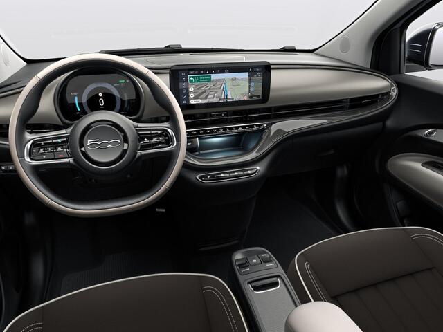 Fiat 500C Hybrid La Prima Cabrio | Clima | LED | PDC | JBL Premium Audio | 17" | Camera | BSM | Canneloni Ivory/Piombo interieur