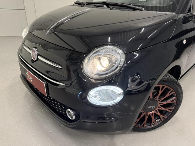 Fiat 500C 1.2 Edition "120th" LED/CARPLAY/VIRTUAL/16"COPPER/MF-STUUR/ECC/CRUISE/PARKEERSENSOREN/BLACK ALL BLACK/NIEUWSTAAT