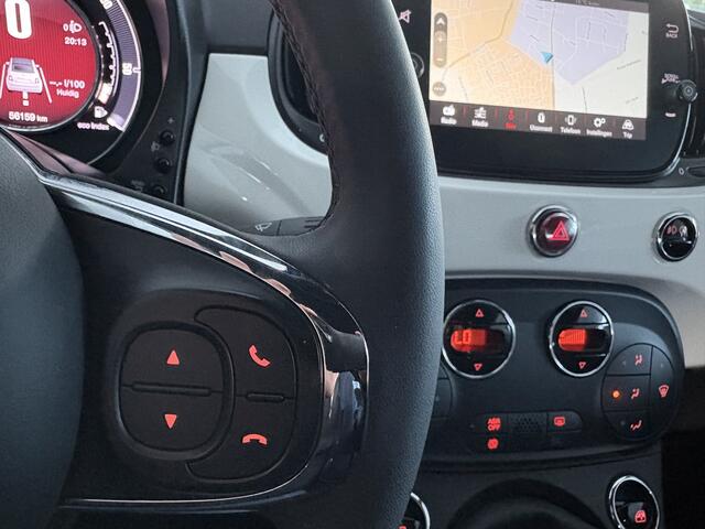 Fiat 500C 1.0 Hybrid Dolcevita Cabrio Airco - Open dak - Navigatiesysteem - parkeersensoren achter - Cruise control - Licht metalen velgen 16 inch - Led verlichting - Bluetooth - Extra getint glas achter - Stuur multifunctioneel Start/stop systeem - Elektrische vou