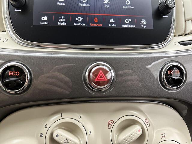 Fiat 500C 0.9 TwinAir Turbo Lounge | Airco | Leder | Parkeersensoren | Lichtmetalen velgen | Cabrio!