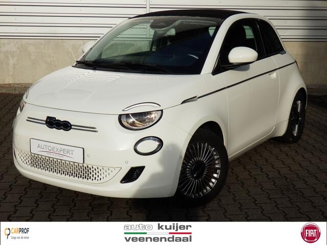 Fiat 500C Icon 42 kWh | Cabrio zwarte kap | Camera | Chroompakket | SOH 96% I