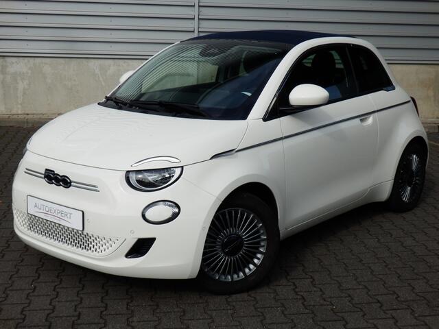 Fiat 500C Icon 42 kWh | Cabrio blauwe kap | Camera | Chroompakket | SOH 96 % I