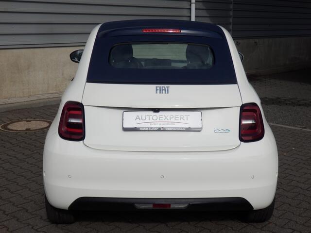 Fiat 500C Icon 42 kWh | Cabrio blauwe kap | Camera | Chroompakket | SOH 96 % I