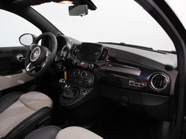 Fiat 500C 1.0 Hybrid Dolcevita Leder Navigatie Apple Carplay/Android Auto Parkeersensoren achter Cruise Control Climate Control