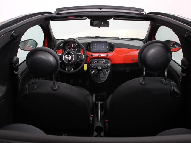 Fiat 500C 1.0 Hybrid Cabrio Navigatie Climate Control Cruise control Lichtmetalen velgen Apple Carplay/ Android Auto Navigatie Parkeersensor achter