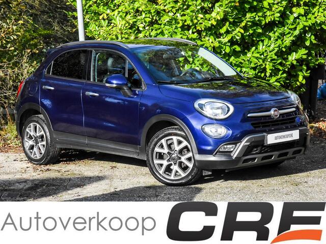 Fiat 500X 1.4 Turbo MultiAir Lounge automaat / zwart leer/stof / stuurverwarming / stoelverwarming / airco / cruise control / navi / USB / privacy glass achter