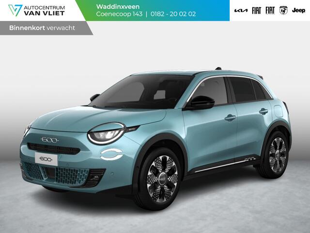 Fiat 600 1.2 Hybrid La Prima | Clima | Adapt. Cruise | Camera | BSM | 18" | Stoelverwarming | Apple Carplay | Elektr. A-Klep