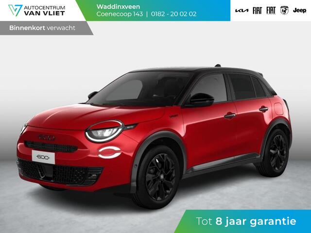 Fiat 600 1.2 145pk Hybrid Sport | Clima | Cruise | Navi | 18" | Winter Pack | Apple Carplay | BSM