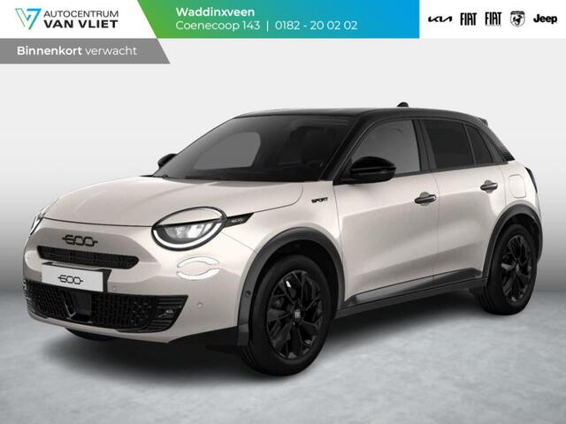 Fiat 600 1.2 Hybrid Sport | Clima | Camera | Adapt. Cruise | BSM | Navi | 18" | Winter Pack | Apple Carplay