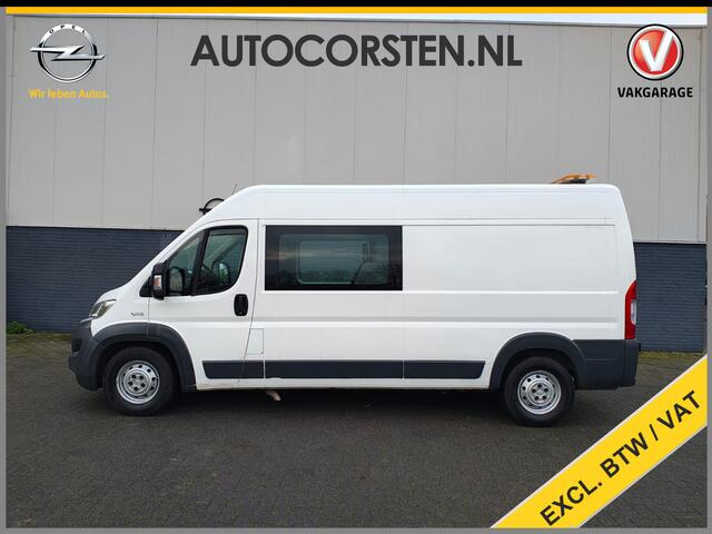 Fiat DUCATO 35H 3.0I CNG Dubbele Cabine EURO 6 Maxi Gran Volume DC Airco Camera Trekhaak Standkachel Betonplex Vloer Wandbetimmering Schuifdeur 1e Eigenaar CNG Aardgas