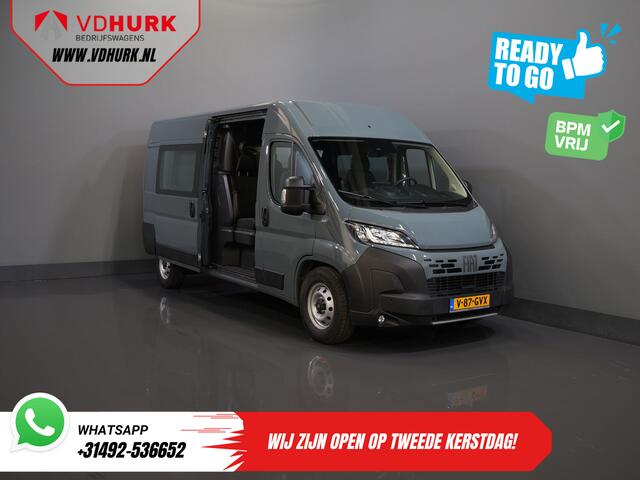 Fiat DUCATO 2.2 MJ 180 pk Aut. L3H2 DC Dubbel Cabine BPM VRIJ! 6 Pers./ 2x Schuifdeur/ Climate/ 2.5t Trekverm./ Cruise/ Camera/ Trekhaak