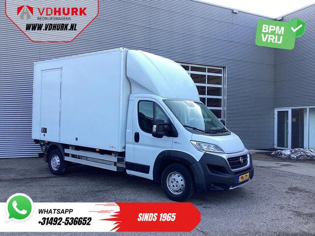 Fiat DUCATO 2.3 MJ 150 pk Bakwagen 377x220x222 Laadklep/ Zijdeur/ Spoiler/ Tacho/ Gev.Stoel/ Camera/ Climate/ Cruise/ Navi