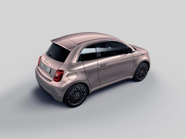 Fiat E-500 3+1 La Prima 42 kWh | 17% Bijtelling | Clima | Cruise | Leder | 17" | Priv Glass | Winter Pack | JBL Sound | BSM | Apple Carplay
