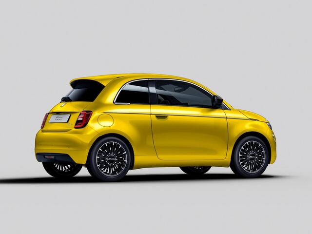 Fiat E-500 La Prima 42 kWh | Uit voorraad leverbaar | Panoramadak | Adapt. Cruise | Pack Top Plus | Camera | Leder | Apple Carplay