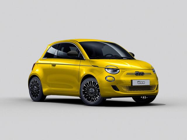 Fiat E-500 La Prima 42 kWh | Uit voorraad leverbaar | Panoramadak | Adapt. Cruise | Pack Top Plus | Camera | Leder | Apple Carplay
