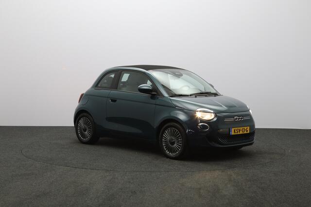 Fiat E-500 Cabrio Icon 42 kWh 119 PK, 100 % SOH, Carplay, Memory, Cruise Control