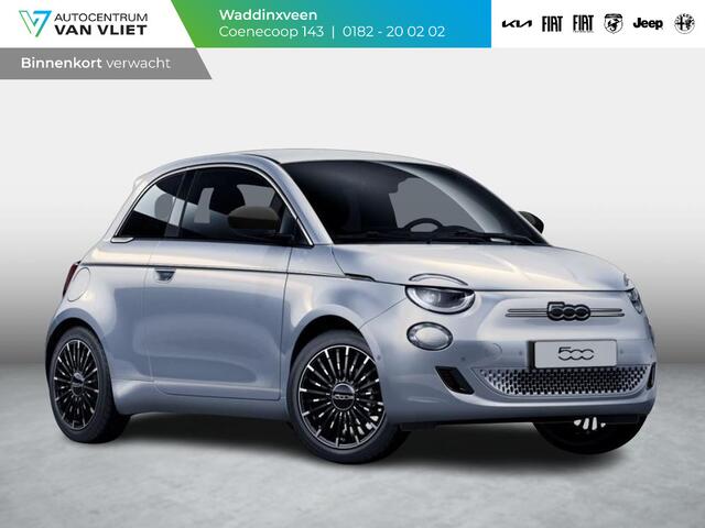 Fiat E-500 La Prima 42 kWh | Clima | LED | PDC | JBL Premium Audio | 17" | Camera | BSM | Canneloni Ivory/Piombo interieur