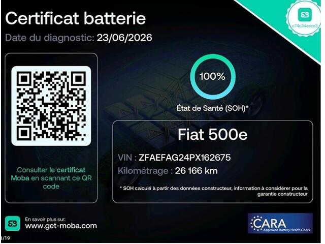 Fiat E-500 CABRIO 24kWh | NAVI | CARPLAY | CABRIOLET | 100% SOH!