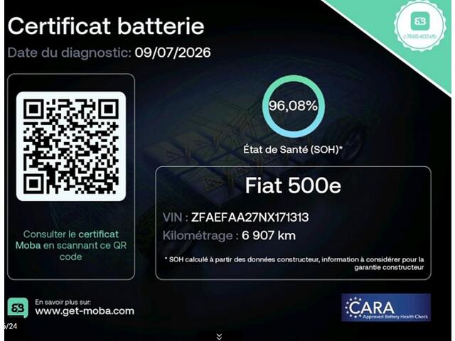 Fiat E-500 Action Plus 24 kWh *ROSE GOLD Metallic* CARPLAY | AIRCO *SOH 96.08%*