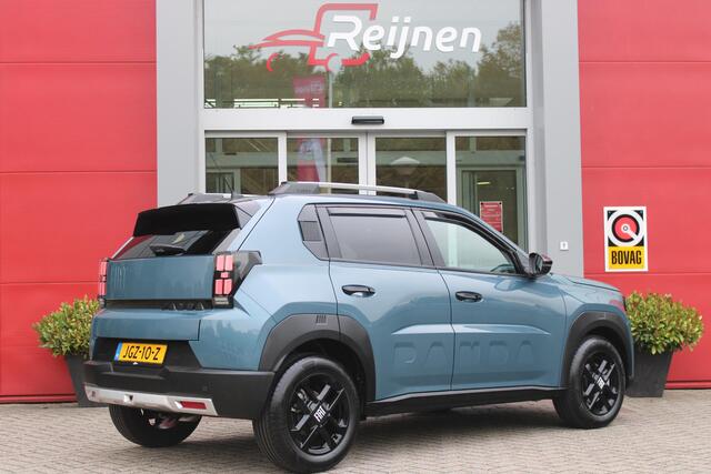 Fiat PANDA Grande 1.2 Hybrid 110PK ICON STYLE | APPLE CARPLAY/ANDROID AUTO | CRUISE CONTROL | PARKEERSENSOREN ACHTER | LED KOPLAMPEN | LICHTMETALEN VELGEN 16" | DAB+ RADIO | EXTRA GETINTE ACHTERRUITEN || ELEKTRISCHE RAMEN VOOR / ACHTER | CENTRALEVERGRENDELING MET AFSTANDBEDIENING | WIND GELEIDERS OP DE RAMEN RONDOM | DAKRAILS |