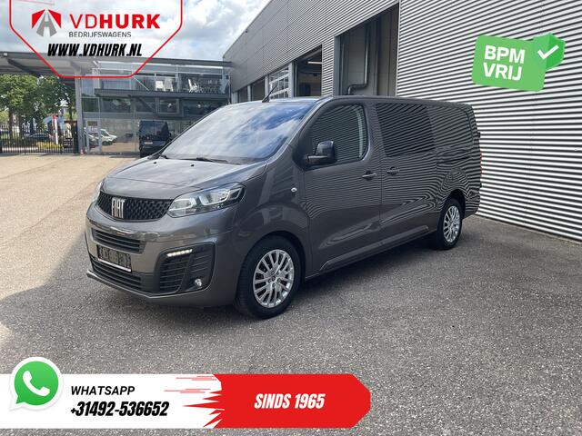 Fiat SCUDO 2.0 MJ 145 pk DC Dubbel Cabine Adapt.Cruise/ 2x Schuifdeur/ Keyless/ Carplay/ Navi/ 6 Pers./ Climate/ Camera/ PDC