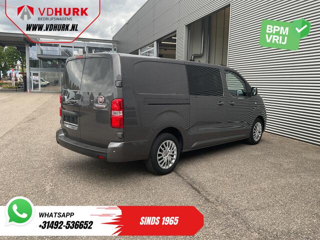 Fiat SCUDO 2.0 MJ 145 pk DC Dubbel Cabine Adapt.Cruise/ 2x Schuifdeur/ Keyless/ Carplay/ Navi/ 6 Pers./ Climate/ Camera/ PDC
