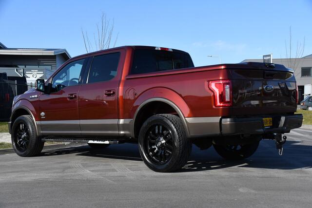 Ford (usa) F-150 3.5 V6 King Ranch Ecoboost SuperCrew Camera, Cruise, Carplay, 370PK, Automaat, Leder, Stoelverwarming, Navi, Uniek!