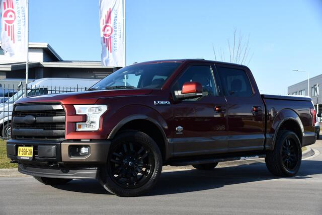 Ford (usa) F-150 3.5 V6 King Ranch Ecoboost SuperCrew Camera, Cruise, Carplay, 370PK, Automaat, Leder, Stoelverwarming, Navi, Uniek!