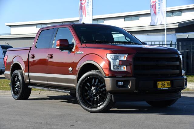 Ford (usa) F-150 3.5 V6 King Ranch Ecoboost SuperCrew Camera, Cruise, Carplay, 370PK, Automaat, Leder, Stoelverwarming, Navi, Uniek!