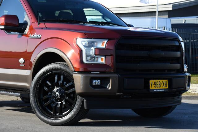 Ford (usa) F-150 3.5 V6 King Ranch Ecoboost SuperCrew Camera, Cruise, Carplay, 370PK, Automaat, Leder, Stoelverwarming, Navi, Uniek!