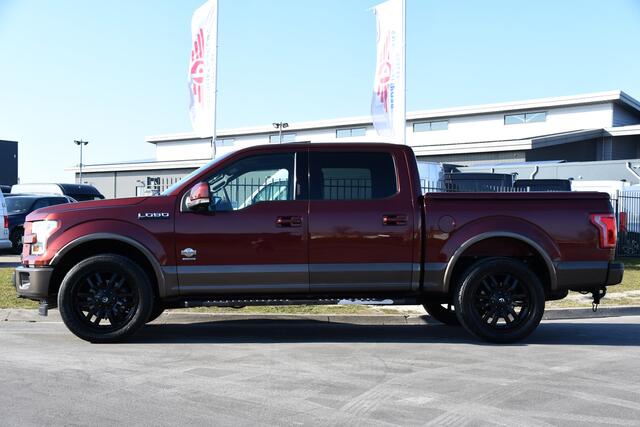 Ford (usa) F-150 3.5 V6 King Ranch Ecoboost SuperCrew Camera, Cruise, Carplay, 370PK, Automaat, Leder, Stoelverwarming, Navi, Uniek!