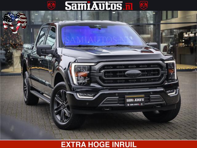 Ford (usa) F-150 BLACK OPS | 5.0 V8 406PK | 360 CAMERA | UITLAAT KLEP | BEDSLIDE | CREW CAB | LEDER | CREW CAB | DUBBELE CABINE | 5 PERSOONS | DC | GRIJSKENTEKEN |