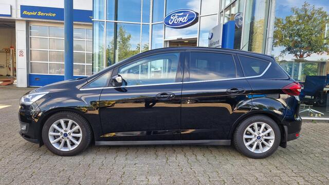 Ford C-MAX 1.5 Titanium AUTOMAAT | Full Options! | Trekhaak | Panoramadak | Elektrisch bedienbare achterklep |Stoel,stuur en voorruitverwarming | All season banden