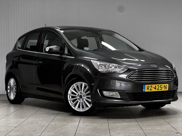 Ford C-MAX 1.0 Titanium/ 17'' LMV/ PDC V+A/ Voorruitverw./ Keyless/ Navi/ Clima/ Cruise/ Elek. pakket/ Isofix/ Bluetooth/ Armsteun/ Multi. LEDER. Stuur/ Mistl./ Chroom/ Dagrijverl.
