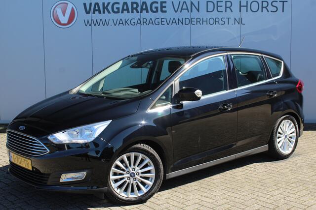 Ford C-MAX 1.0-125pk Titanium. Erg goed onderhouden hoogzitter, afkomstig van de 1e eig. Autm. airco dual, cruise control, navigatie, telefoonvoorb., voorraamverw., trekhaak, all season banden rondom, camera, parkeersensoren v+a etc.