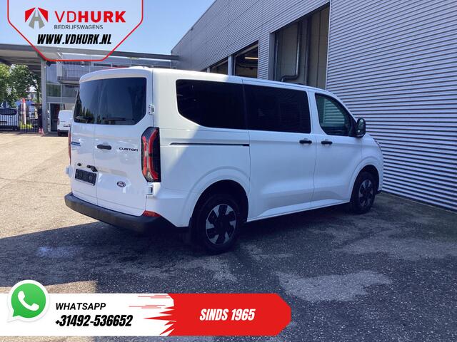 Ford E-Transit Cust Kombi Trend 71kWh 360 km WLTP LED/Standkachel/ Stoelverw./ Stuurverw./ Carplay/ 9 P/ 9 Persoons/ Climate/ Camera/ PDC/ Cruise