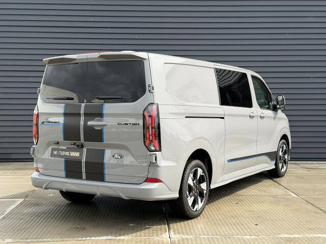 Ford E-Transit Cust. 320 L2H1 Sport 71 kWh DC | 360 Camera | 230v Stopcontacten | Elek. Verst. Stoelen | Direct Leverbaar!!