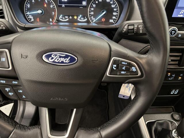 Ford ECOSPORT SUV Connected 100PK | Navigatie via Apple Carplay/Android Auto | LED Dagrijverlichting | Airco | Cruise Control | Lederen Stuurwiel en Versnellingspook | DAB Ontvanger | Start/Stop Systeem | 16" Lichtmetalen Velgen |
