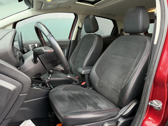 Ford ECOSPORT BWJ 2019 1.0 EcoBoost 126 PK ST-Line PANODAK | STOEL + STUURVERW. | FULL LED | VOORRUITVERW. | HALF LEDER | CAMERA | KEYLESS | CARPLAY + ANDROID | NAVI | CLIMA | CRUISE | LMV | PDC