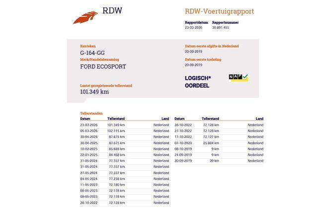 Ford ECOSPORT 1.0T 126PK Airco Navi Apple Carplay Android Auto Cruise Control Bluetooth Ford sync 3 Pdc Trend Ultimate Privacy Glas Isofix TCS Elek.ramen+spiegels Wifi Origineel Nederlandse Auto