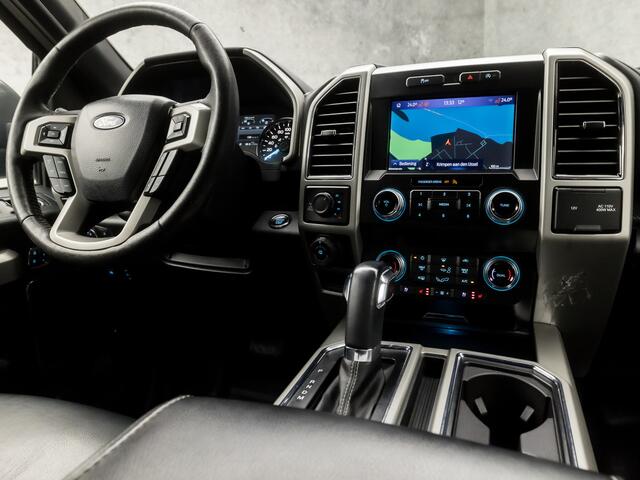 Ford F-150 FORD LARIAT 5.0 V8 402Pk Automaat (LPG, APPLE CARPLAY, TREEPLANKEN, LEDER, STOELKOELING/VERWARMING, MEMORY SEATS, CAMERA, TREKHAAK, NIEUWSTAAT)