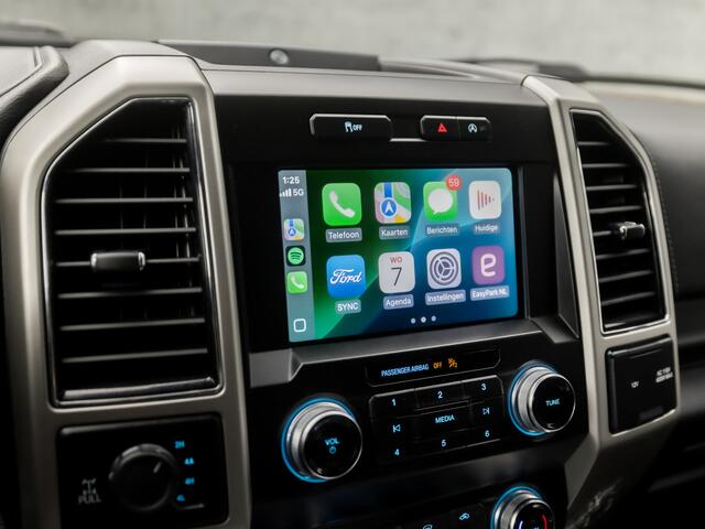 Ford F-150 FORD LARIAT 5.0 V8 402Pk Automaat (LPG, APPLE CARPLAY, TREEPLANKEN, LEDER, STOELKOELING/VERWARMING, MEMORY SEATS, CAMERA, TREKHAAK, NIEUWSTAAT)