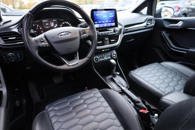 Ford FIESTA 1.0 EcoBoost Vignale LEER PANO CARPLAY B&O STOEL/STUUR/RUITVERW. CAMERA ACC CLIMA NAVI DAB NAP 2XPDC 17''LMV