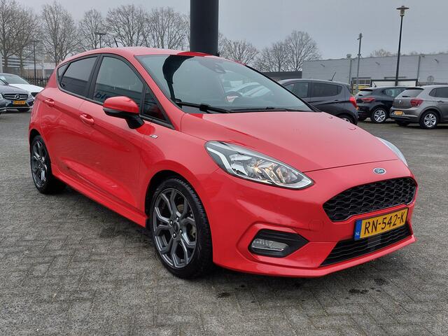 Ford FIESTA 1.0 EcoBoost 101pk ST-Line 5-Deurs | Navi | Apple Carplay+Android Auto | Clima | Cruise | Rijstrook+Lichtsensor | Pdc | Mistlampen | Privacy Glass | 17''lm