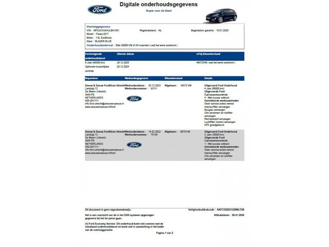 Ford FIESTA 1.0 EcoBoost Titanium, Lichtm,