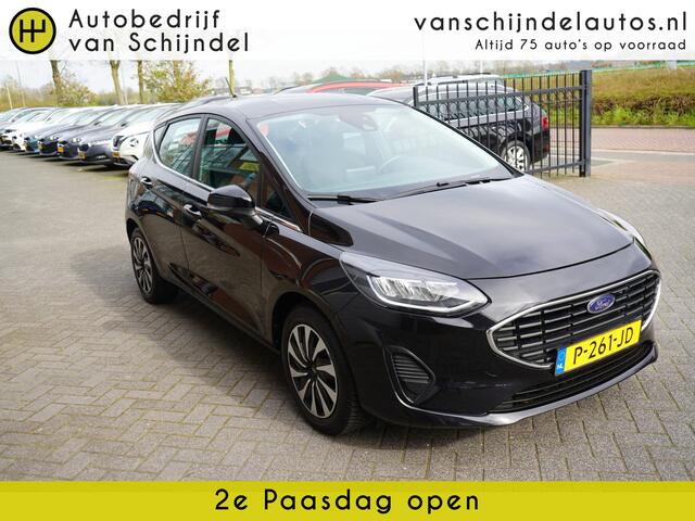 Ford FIESTA 1.0 ECOBOOST HYBRID TITANIUM ORIGINEEL NEDERLANDS NIEUW MODEL FULL LED ANDROID/APPLECARPLAY NAVI PARKEERSENSOREN ECC AIRCO CRUISECONTROL RIJSTROOKSENSOR 4X PERF ALL SEASON BANDEN ENZ...