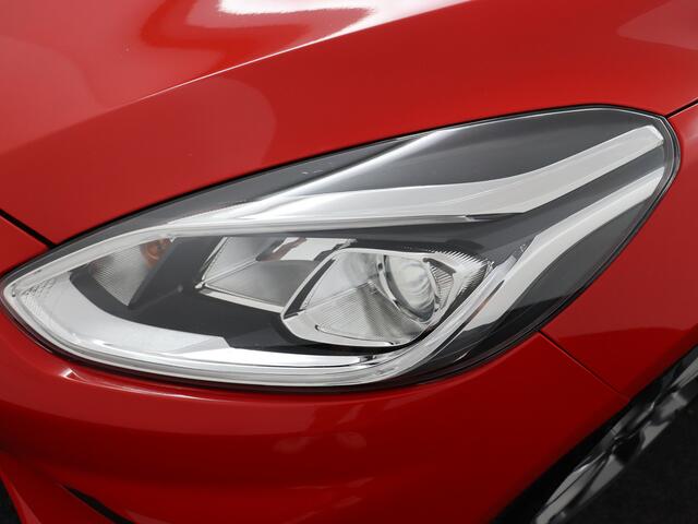 Ford FIESTA 1.0 EcoBoost ST-Line carplay, bluetooth, airco, cruise control, spoiler, bandenspanningscontrolesysteem, boordcomputer, brake assist system, hill hold functie, buitenspiegels elektrisch verstel- en verwarmbaar, e Super mooi rood, met alle functies erop di
